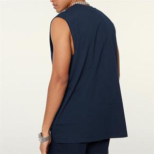 เสื้อกล้ามผ้าฝ้าย100% สำหรับผู้ชายเสื้อกล้ามออกแบบโลโก้ได้ตามต้องการสำหรับวิ่งออกกำลังกายเพาะกายกล้ามเนื้อแขนกุดสำหรับผู้ชาย - Product Image 1