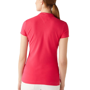 MOQ bajo 100% algodón mujeres polos último diseño Color sólido cómodo mujeres polos - Product Image 6