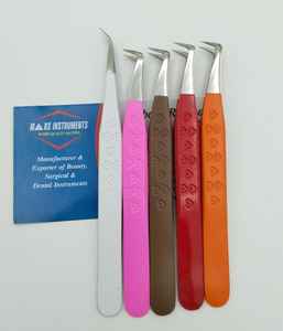 Pince à épiler professionnelle à 90 degrés durable durable outil de cils professionnel en acier inoxydable de haute qualité - Product Image 5