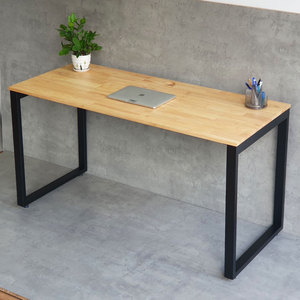 HBRT003 Escritorio de Oficina Minimalista de Madera de Caucho de 140x60cm, Fácil de Montar, Diseño Rectangular para Uso en Oficina - Product Image 5