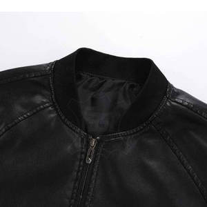 Chaqueta de Cuero 100% Cuero, Chaqueta de Cuero Bomber Personalizada, Chaquetas de Cuero Sólido para Hombre, MOQ Bajo, Alta Calidad - Product Image 3