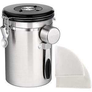 ที่ไม่ซ้ำกันอากาศกระจกหน้าต่างใสสแตนเลสสตีลกาแฟชาอาหารน้ำตาลสำหรับห้องครัวที่บ้าน - Product Image 5