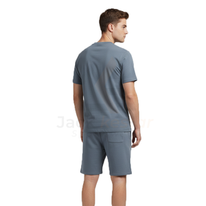 Ensembles courts pour hommes, décontractés, solides, jogging, t-shirt, shorts, service personnalisé OEM, haute qualité, respirant, léger, écologique, été - Product Image 2