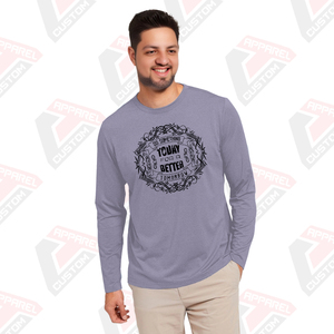 เสื้อยืดผ้าฝ้ายแขนยาวของผู้ชายมรดกเป็นมิตรกับสิ่งแวดล้อมผ้าปะติดสวมใส่สบายในฤดูร้อนสไตล์ผ้ายีนส์ผ้าลูกฟูก - Product Image 4