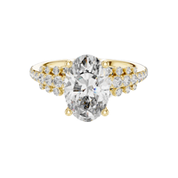 Bague de fiançailles ovale en diamant de laboratoire 2,57 carats sans conflit pour femme, clarté VVS-VS EF, or 18 carats, 14 carats, 10 carats, argent 925