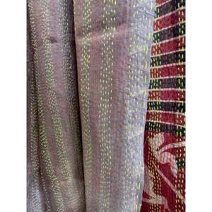 Pañuelo de Seda Vintage con Rayas Ombré, Estilo Retro Elegante con Diversos Patrones a Rayas, 85x210cm, Bordes Deshilachados - Product Image 3