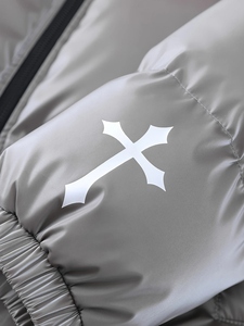 แจ็กเก็ตขนเป็ดแบบพองสำหรับฤดูหนาวของผู้ชายหนังน้ำหนักเบาปกติพร้อมของตกแต่งขนเฟอร์ให้ความอบอุ่นกลางแจ้ง - Product Image 2