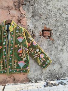 High Quality Mustad Handmade Embroidered <b>Velvet</b> <b>Jacket</b> Bohemian Floral Coat Women Free Size <b>Jacket</b> - Product Image 4
