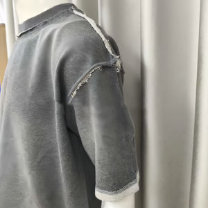 2025 Summer Custom 230gsm 100% Cotton Boxy T <b>Shirt</b> for <b>Men</b> Reverse Stitching Solid Pattern Acid Wash Knitted Blank high quality - Product Image 3