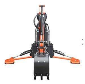 Retroexcavadora para tractor con brazo curvo, cucharón de 12 pulgadas, garra hidráulica con pulgar, bomba de engranajes autónoma y depósito hidráulico para motor, 3 años de garantía - Product Image 2