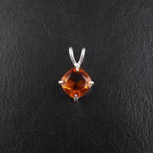 Handmade Cushion Citrine Pendant 925 Sterling Silver Jewelry For Women Elegant Gemstone Gift - Product Image 5