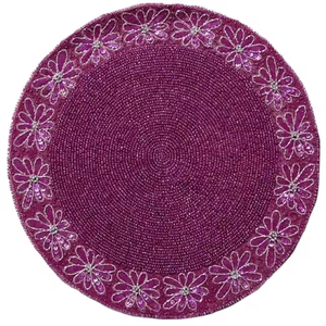 2025 récemment arrivé pierre perle napperon chemin de table sous-verres brodés thème floral budget amical par Axiom Home Accents - Product Image 2