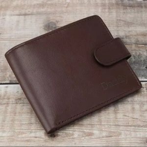 Cartera plegable de cuero genuino de diseño personalizado para hombre, estilo Vintage, espacios en blanco de sublimación en blanco de color blanco, bricolaje - Product Image 1