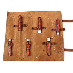 Juego de Cuchillos Profesionales Burraq de 5 Piezas, Hechos a Mano con Acero de Damasco y Acero al Carbono, Mango de Madera, Ambidiestros, Aptos para Lavavajillas - Product Image 2