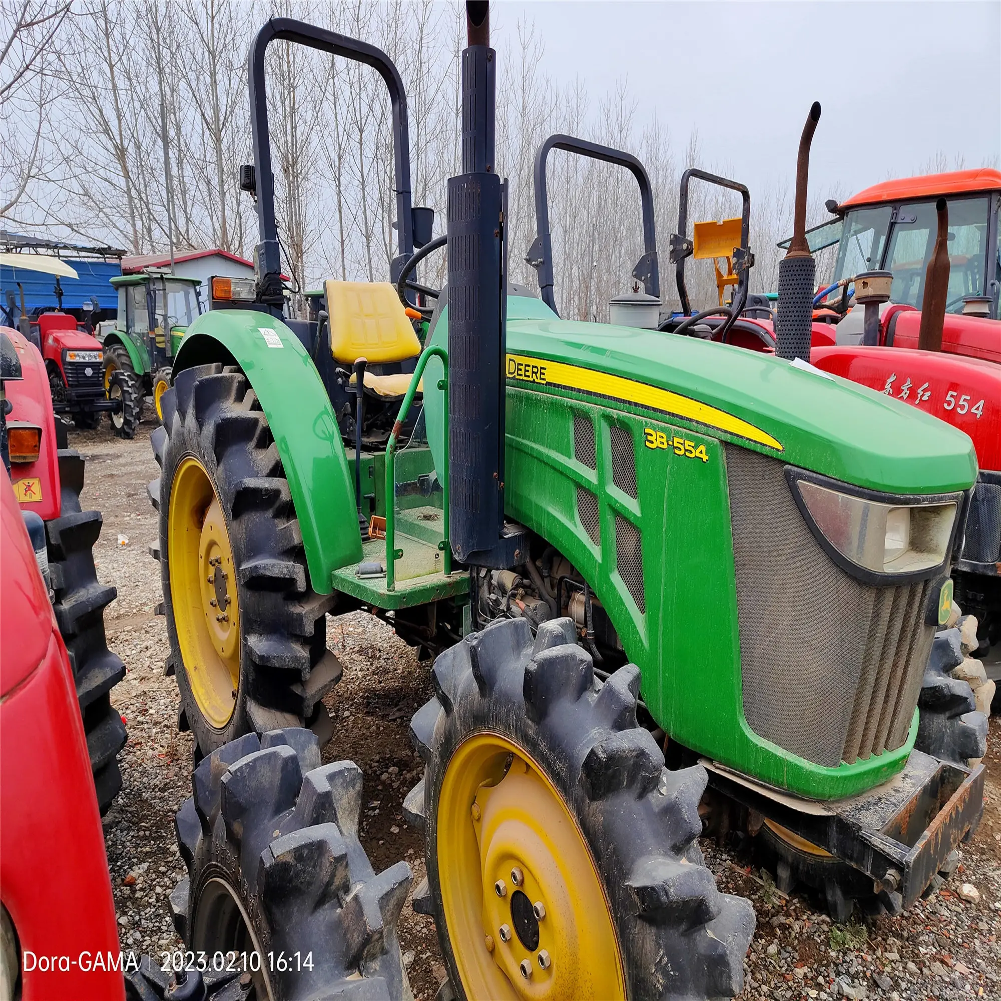 John Deeree Dir ikinci el traktör 90HP 4W çiftlik traktörü 4wd dizel Powered | Kullanılmış 2024 John Deeree 6215R MFWD traktör