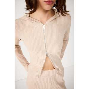 Cárdigan Informal con Capucha y Cremallera, con Mangas Cortas de Poliéster 100%, para Otoño e Invierno - Product Image 4