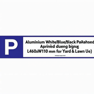 Señalización de Estacionamiento para Discapacitados de Aluminio Blanco/Azul/Negro, 460x110 mm, para Jardín y Césped - Product Image 2