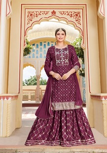 <b>Chandelier</b> Print Embroidered Work Suit with Fancy Sequence Beautiful Ethnic & Festival Wear Wholesale - Product Image 5