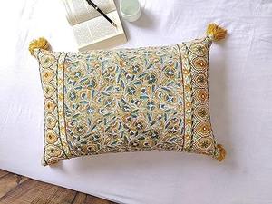 Hand Block Linen <b>Pillow</b> Cover <b>Cushion</b> Cover Hand Block Printed Cotton <b>Cushion</b> Cover for Home Decor - Product Image 4