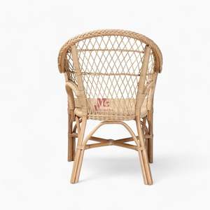 Handmade Rattan Dining <b>Chairs</b> Indoor Rattan <b>Accent</b> <b>Chairs</b> Comfy Armchairs for Bedroom <b>Living</b> <b>Room</b> - Product Image 4