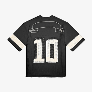 Custom Color Mesh Sports Jersey Wholesale Custom Crop <b>Top</b> Boxy Fit Football Mesh Jersey Unisex - Product Image 2