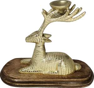 ที่ใส่ชาอลูมิเนียมชุบทองพร้อมฐานไม้แข็งของตกแต่งโต๊ะในเทศกาลคริสต์มาสหรูหรา - Product Image 4