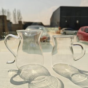 Borosilicato trasparente Mini brocca di latte con manico bicchieri per bere piccole <span class=keywords><strong>tazze</strong></span> - Product Image 3