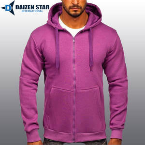 Sudaderas con Cremallera para Hombre, Color Sólido, 100% Algodón, Felpa, Corte Regular, Invierno, Casual, Servicio OEM, Digital, Ecológico, 500 Gramos - Product Image 3