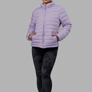 Warm Hooded Women's <b>Winter</b> Puffer Jacket Cotton Filled Printed Design Breathable Windproof <b>Quilted</b> OEM Service - Product Image 4