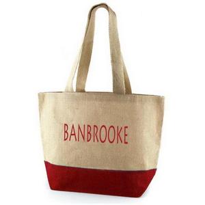 กระเป๋าช้อปปิ้งปอกระเจาพิมพ์ลายเองได้เป็นมิตรต่อสิ่งแวดล้อมขนาดกลางพร้อมโลโก้และดีไซน์แฟชั่น - Product Image 3