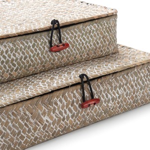 Juego de 2 Cajas de Almacenamiento de Pasto Marino, Caja de Almacenamiento Hecha a Mano, Ecológica, Natural, Decoración del Hogar, Venta al por Mayor desde Vietnam - Product Image 2