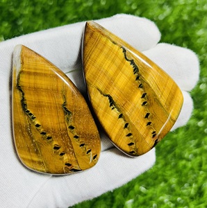 ลูกปัดควอตซ์คริสตัลพลอยตาเสือทรงหลังเบี้ยคริสตัลทรงตาเสือเกรด AAA สำหรับทำเครื่องประดับทำวัสดุแก้ว - Product Image 5