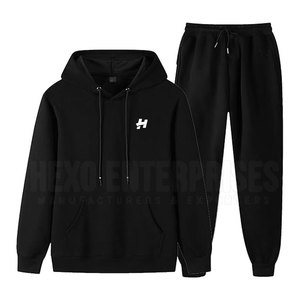 Outdoor Use Winter Breathable 100% Cotton Plus Size Custom Logo Men <b>Tracksuits</b> Latest Style Durable - Product Image 1