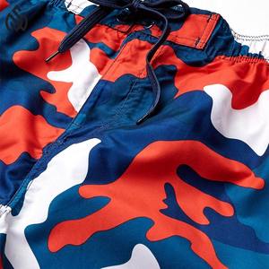 Pantalones cortos de playa para nadar de venta rápida para hombres con cintura con cordón elástico Forro de malla suave y bolsillos - Product Image 5