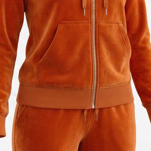 Vêtements de sport pour femmes en gros, survêtement décontracté à capuche, uni, hiver, doublure en polaire de coton, séchage rapide, respirant, manches longues, tenue de sport pour la salle de sport - Product Image 5