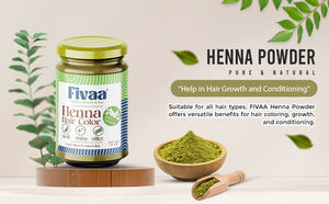El polvo de Henna Fivaa apoya la rutina natural del cuidado del cabello inspirado en Ayurvedic pasos simples limpios y efectivos para uso diario 200 GM - Product Image 2