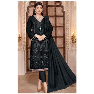 2025 nouvelles robes décontractées femmes du Pakistan motif Floral couleur unie vêtements pour femmes saison d'hiver lavable grande taille femmes - Product Image 2