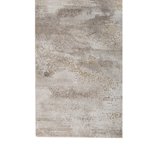 Tapis en laine et soie de bambou noué à la main Entropy Ivory AKWB-13033, épaisseur 10 mm, rectangulaire, abstrait, pour chambre, couloir, sol de maison - Product Image 4
