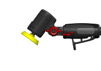 Meuleuse pneumatique à tête flexible de 2 pouces, non orbitale, 0,5 CV, 20 000 tr/min, structure en acier à angle droit, décapage de la rouille, automobile
