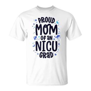 T-shirt con stampa digitale a maniche corte con scollo rotondo per adulti, con stampa digitale, per le mamme orgogliose di un bambino uscito dal reparto di terapia intensiva - Product Image 1