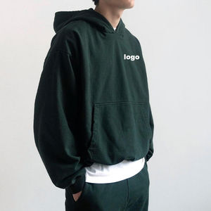 Sweat-shirt ample en coton 100% personnalisé pour l'automne 2025, sans cordon, coupe régulière, poids lourd, logo brodé, poche respirante, hiver - Product Image 2