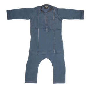 Shalwar Kameez brodé Chase Value pour garçons - Bleu marine 1-2 ans Matière P.V - Product Image 1