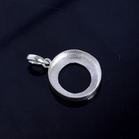 Pendentif à sertissage ouvert vierge 12 mm en argent sterling 925 de haute qualité, tendance, pour cendres, écologique, composants de bijoux en or 14K
