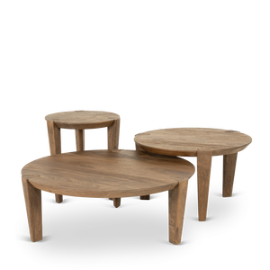 Modern <b>Solid</b> <b>Wood</b> <b>Round</b> Coffee <b>Table</b> 80cm-Davina Large Durable Home & Restaurant Use - Product Image 2