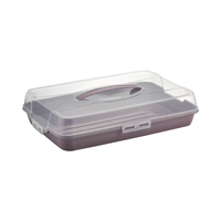 Boîte de rangement pour gâteaux, style européen, multifonctionnelle, couvercle transparent, facile à transporter, préservation de la fraîcheur, grande capacité, pâtisserie, boulangerie