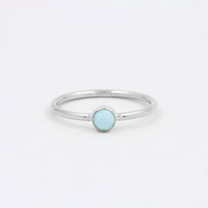 Nueva colección de anillos de piedras preciosas Larimar para mujer, anillo de piedras preciosas de uso diario disponible en exportación, joyería de moda, anillo de piedras preciosas - Product Image 2