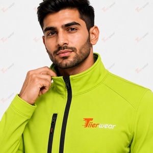 เสื้อแจ็คเก็ตผู้ชาย Tiierwear สีแดงเลือดหมู คอตั้ง ซิปหน้า ผ้า softshell ทรงเข้ารูป แห้งเร็ว สปอร์ต สำหรับฤดูใบไม้ผลิ - Product Image 6