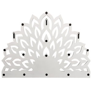 Cabecera de Cama con Diseño Artesanal de Flor de Loto Tallada a Mano, Estilo Rústico, MDF, Muebles para Dormitorio, Arte de Pared, Decoración del Hogar - Product Image 5