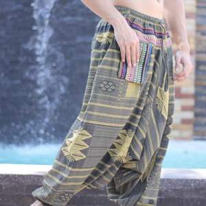 Thaïlande fait Mhong 100% coton pantalons décontractés motifs tribaux respirant écologique léger pour l'exportation marché international - Product Image 3