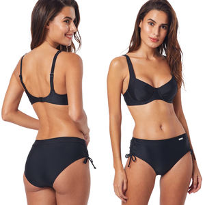 Conjunto de Bikini de Moda para Mujer, Ropa de Playa, Verano, Piscina, Resort, Vacaciones, Secado Rápido, Tela Elástica, Estampado de Lentejuelas, Logotipo Negro en la Parte Delantera - Product Image 6